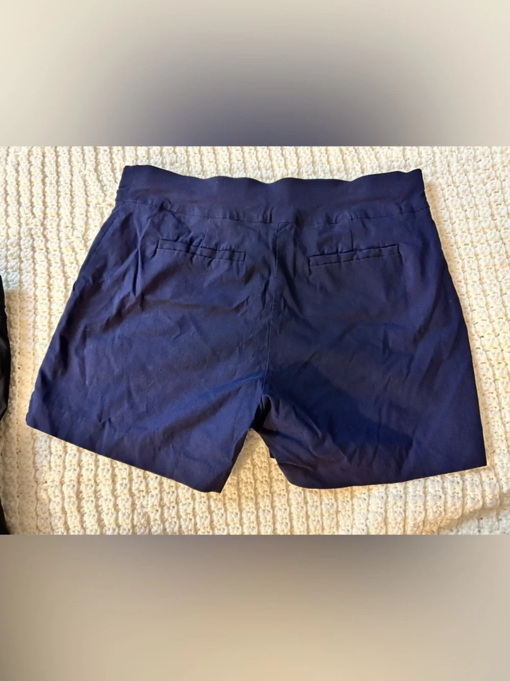 Women’s Stretch Pull-On Shorts - 2 pair Black and Navy
